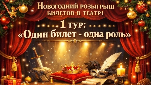 НОВОГОДНИЙ РОЗЫГРЫШ БИЛЕТОВ В ТЕАТР!