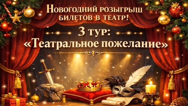 НОВОГОДНИЙ РОЗЫГРЫШ БИЛЕТОВ В ТЕАТР!